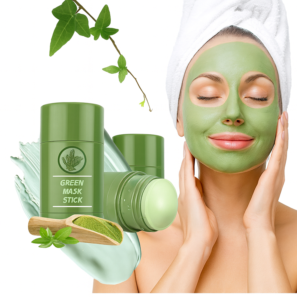 Mascarilla Facial de Té Verde Limpieza Profunda y Control de Grasa