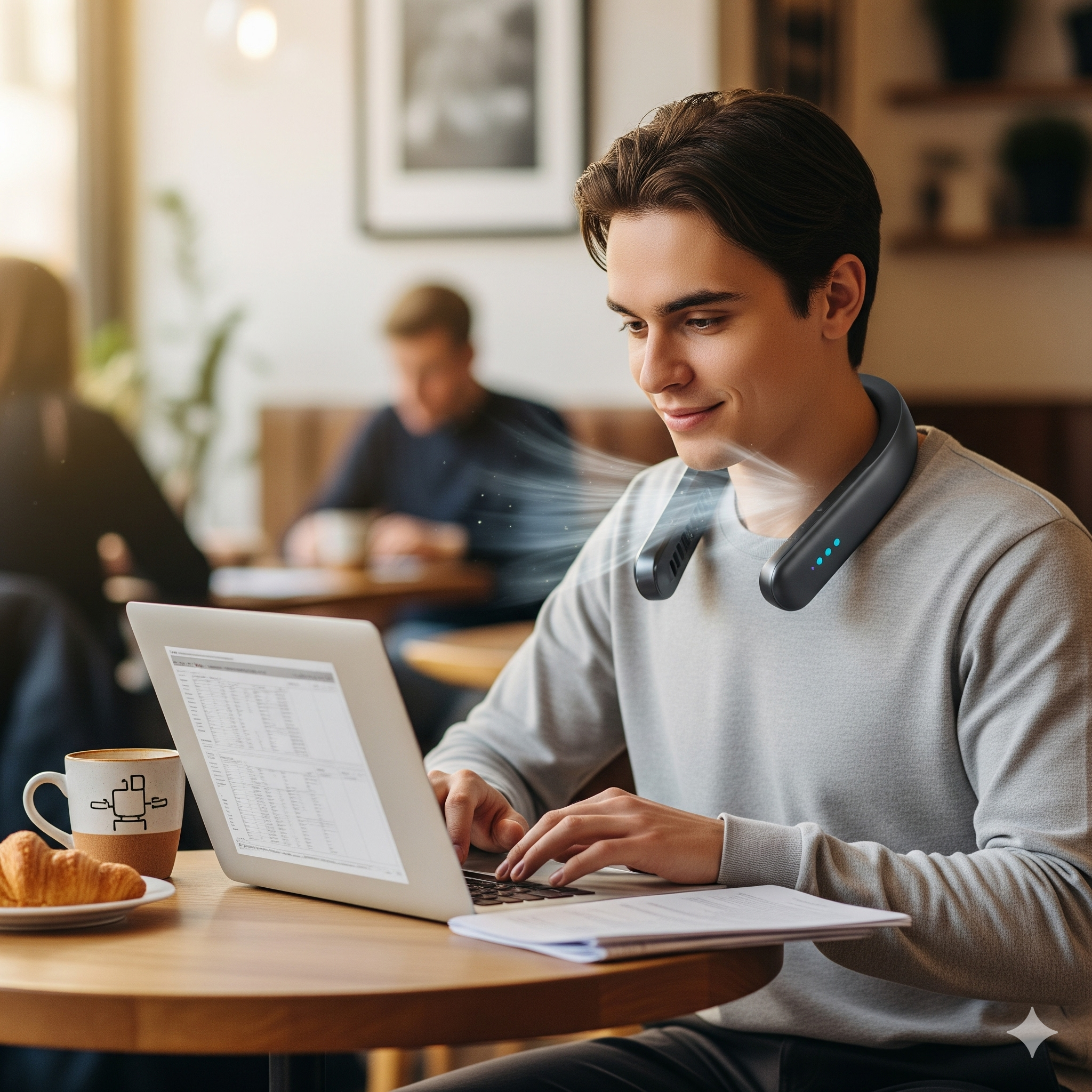 Ventilador de Cuello Portátil 360°